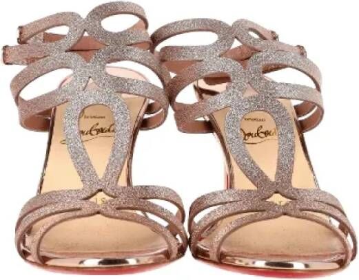 Christian Louboutin Pre-owned Leather sandals Pink Dames