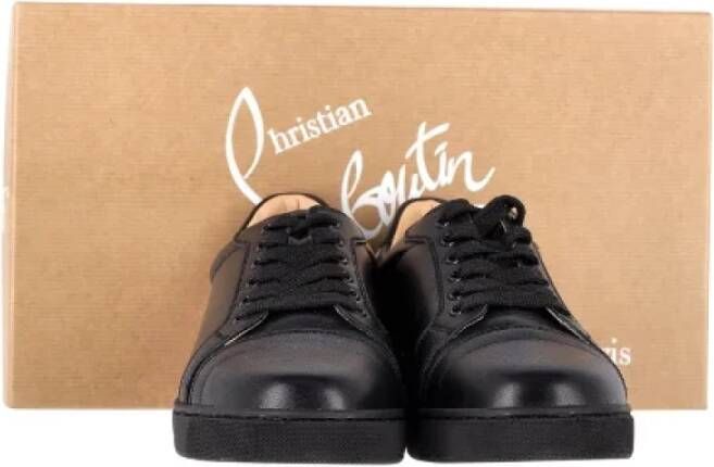 Christian Louboutin Pre owned Leather sneakers Black Dames Schoenen