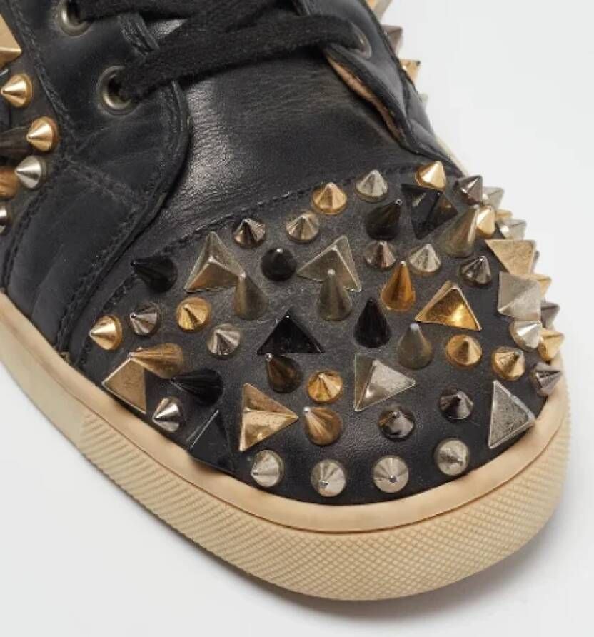 Christian Louboutin Pre-owned Leather sneakers Black Dames