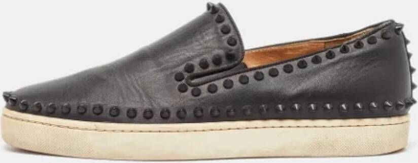 Christian Louboutin Pre-owned Leather sneakers Black Dames