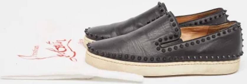 Christian Louboutin Pre-owned Leather sneakers Black Dames