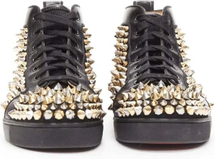 Christian Louboutin Pre-owned Leather sneakers Black Heren