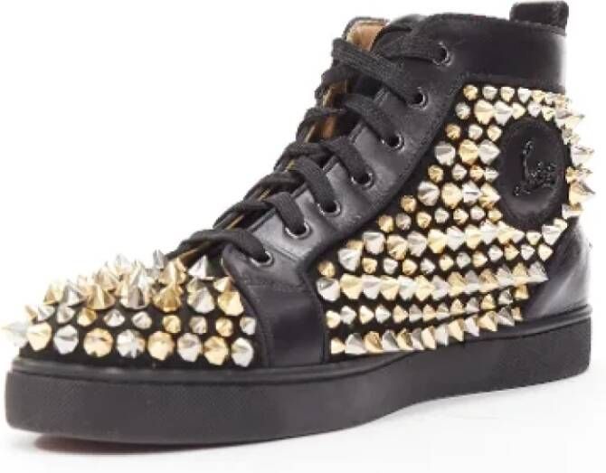 Christian Louboutin Pre-owned Leather sneakers Black Heren