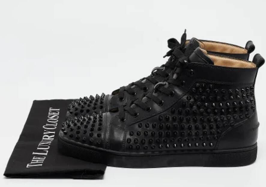 Christian Louboutin Pre-owned Leather sneakers Black Heren