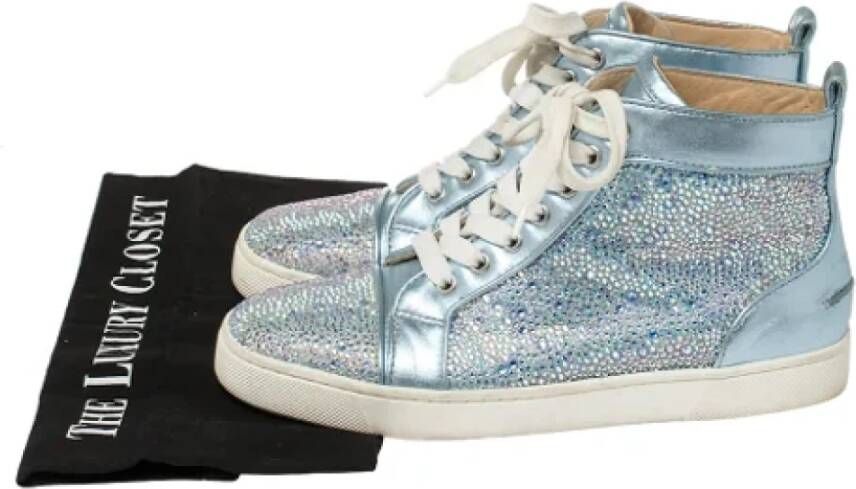 Christian Louboutin Pre-owned Leather sneakers Blue Dames