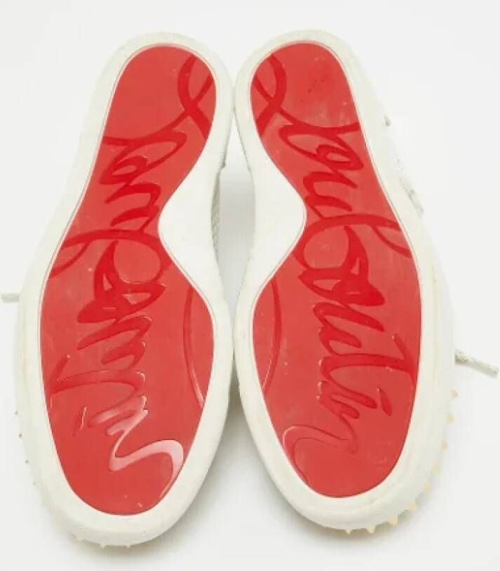Christian Louboutin Pre-owned Leather sneakers White Dames - Schoenen.nl