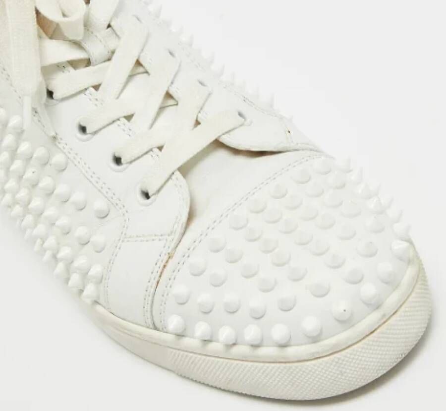 Christian Louboutin Pre-owned Leather sneakers White Heren