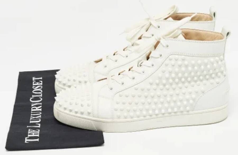 Christian Louboutin Pre-owned Leather sneakers White Heren