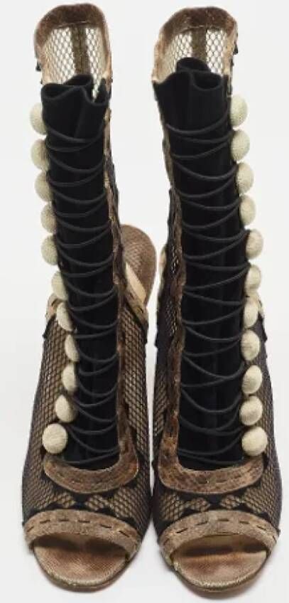 Christian Louboutin Pre-owned Mesh boots Black Dames