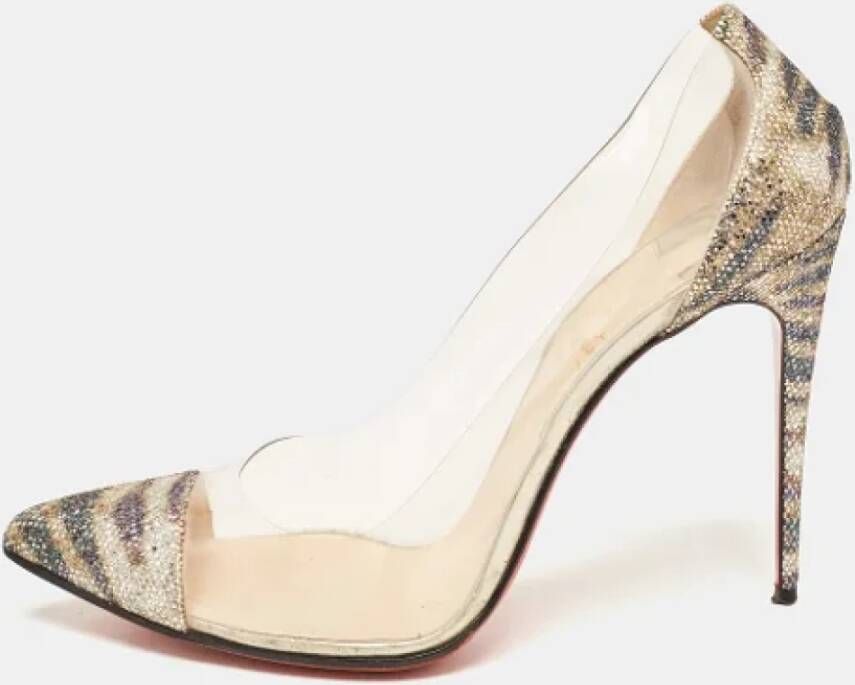 Christian Louboutin Pre-owned Plastic heels Gray Dames