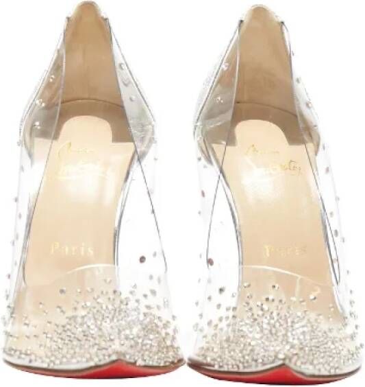 Christian Louboutin Pre-owned Plastic heels Gray Dames