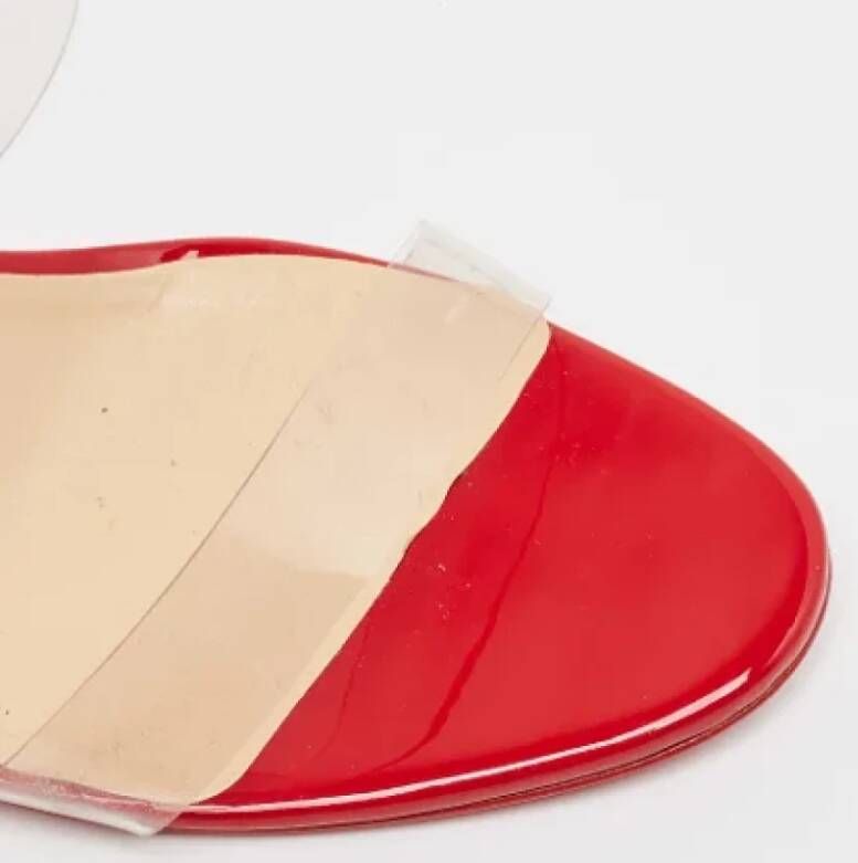 Christian Louboutin Pre-owned Plastic sandals Red Dames