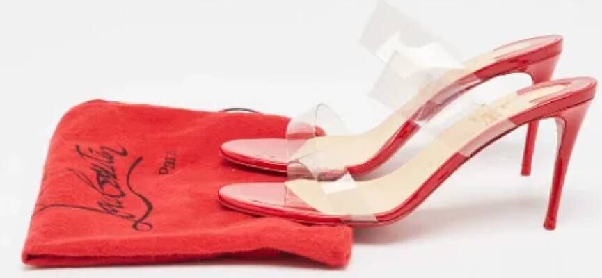 Christian Louboutin Pre-owned Plastic sandals Red Dames