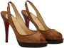 Christian Louboutin Pre-owned Raffia heels Brown Dames - Thumbnail 3