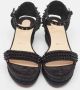 Christian Louboutin Pre-owned Raffia sandals Black Dames - Thumbnail 3