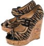 Christian Louboutin Pre-owned Raffia sandals Brown Dames - Thumbnail 3