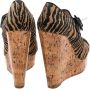 Christian Louboutin Pre-owned Raffia sandals Brown Dames - Thumbnail 4