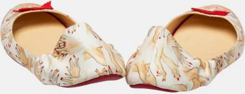 Christian Louboutin Pre-owned Satin flats Multicolor Dames