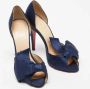 Christian Louboutin Pre-owned Satin heels Blue Dames - Thumbnail 4