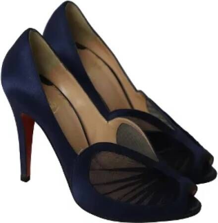 Christian Louboutin Pre-owned Satin heels Blue Dames