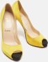 Christian Louboutin Pre-owned Satin heels Yellow Dames - Thumbnail 4