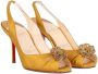 Christian Louboutin Pre-owned Satin heels Yellow Dames - Thumbnail 3