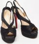 Christian Louboutin Pre-owned Satin sandals Black Dames - Thumbnail 4