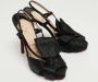 Christian Louboutin Pre-owned Satin sandals Black Dames - Thumbnail 4
