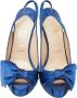 Christian Louboutin Pre-owned Satin sandals Blue Dames - Thumbnail 2