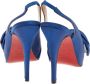 Christian Louboutin Pre-owned Satin sandals Blue Dames - Thumbnail 4