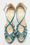 Christian Louboutin Pre-owned Satin sandals Blue Dames - Thumbnail 3