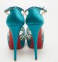 Christian Louboutin Pre-owned Satin sandals Blue Dames - Thumbnail 5
