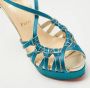 Christian Louboutin Pre-owned Satin sandals Blue Dames - Thumbnail 7