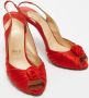Christian Louboutin Pre-owned Satin sandals Red Dames - Thumbnail 3