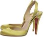 Christian Louboutin Pre-owned Satin sandals Yellow Dames - Thumbnail 3