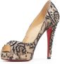 Christian Louboutin Pre-owned Silk heels Beige Dames - Thumbnail 4