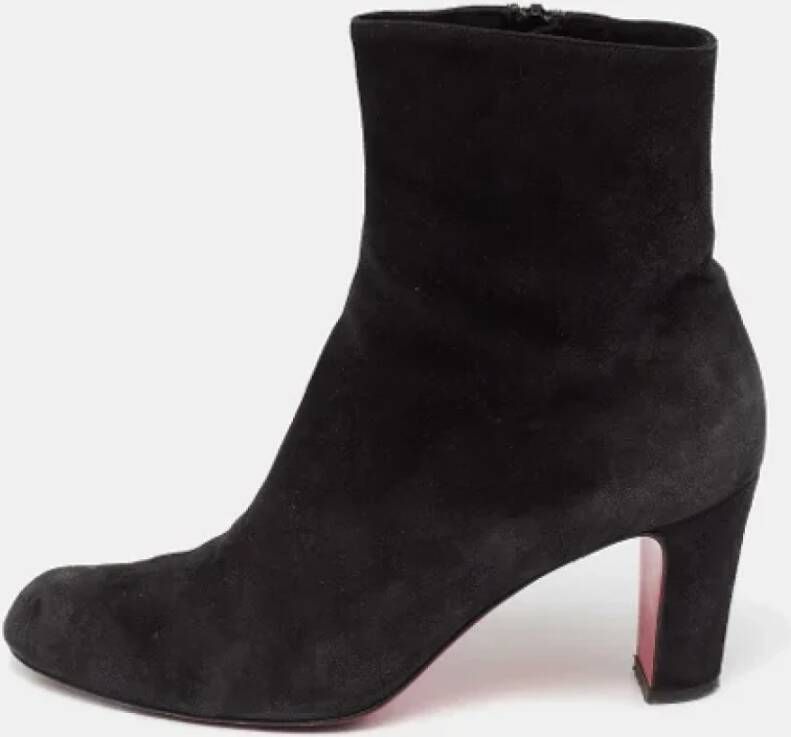 Christian Louboutin Pre-owned Suede boots Black Dames