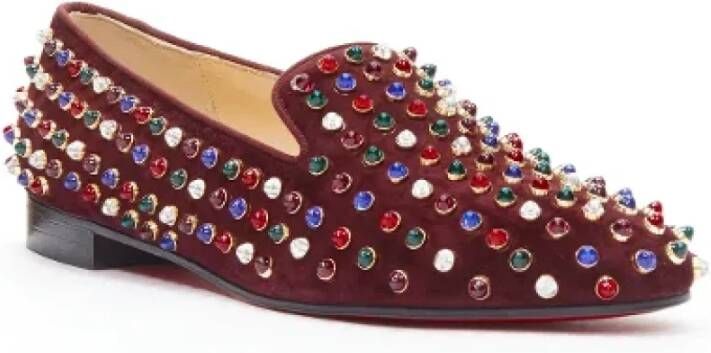 Christian Louboutin Pre-owned Suede flats Multicolor Dames