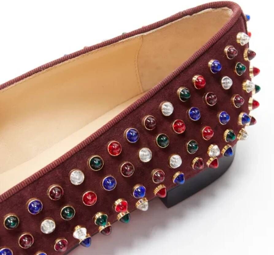Christian Louboutin Pre-owned Suede flats Multicolor Dames
