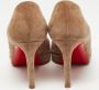 Christian Louboutin Pre-owned Suede heels Beige Dames - Thumbnail 5
