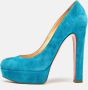 Christian Louboutin Pre-owned Suede heels Blue Dames - Thumbnail 2