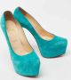 Christian Louboutin Pre-owned Suede heels Blue Dames - Thumbnail 4