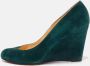 Christian Louboutin Pre-owned Suede heels Green Dames - Thumbnail 2