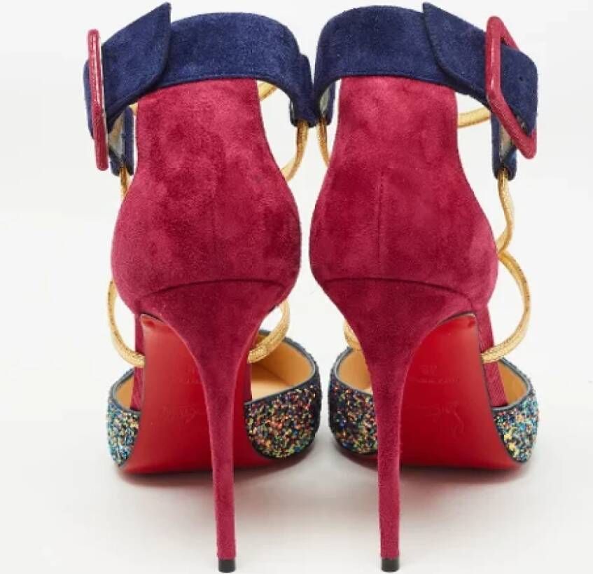 Christian Louboutin Pre-owned Suede heels Multicolor Dames