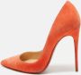 Christian Louboutin Pre-owned Suede heels Orange Dames - Thumbnail 2