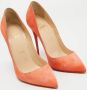 Christian Louboutin Pre-owned Suede heels Orange Dames - Thumbnail 4
