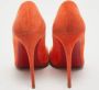 Christian Louboutin Pre-owned Suede heels Orange Dames - Thumbnail 5