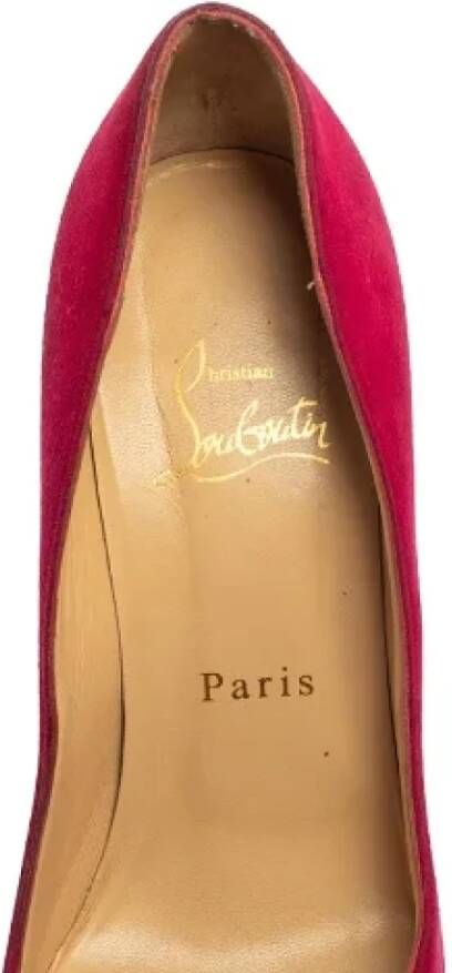 Christian Louboutin Pre-owned Suede heels Pink Dames