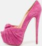 Christian Louboutin Pre-owned Suede heels Pink Dames - Thumbnail 2