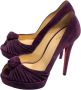 Christian Louboutin Pre-owned Suede heels Purple Dames - Thumbnail 3